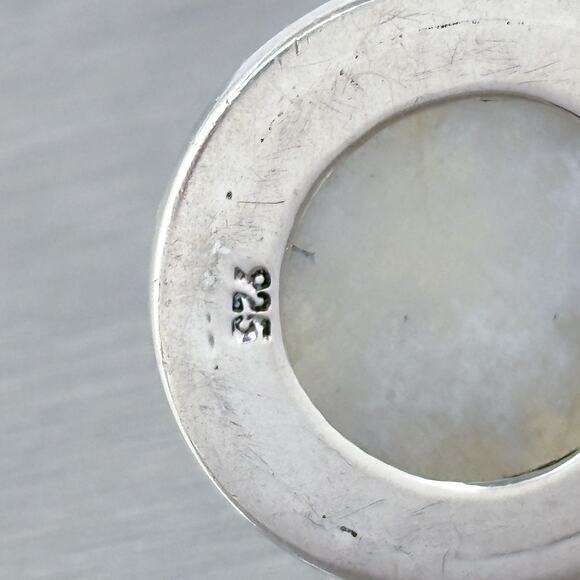 Vintage Sterling Silver 925 Rainbow Moonstone Teardrop Pendant - Picture 6 of 9